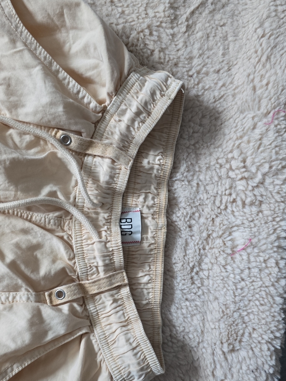 BDG Beige Drawstring Elastic Waist Pants